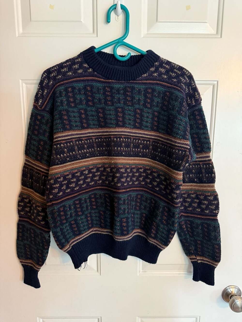 REI Sweater Size M Vintage Geometric Pattern Pullover